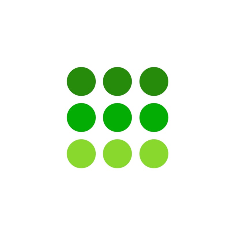 Logo der sapite GmbH, bestehend aus 9 Punkten in unterschiedlichen Grüntönen.